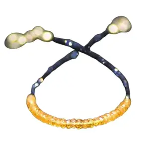 RRJEWELZ Mandarin Garnet & Black Spinel bracelet for men & women - 2-3mm Rondelle Faceted beads - 7 Inch Adjustable with Silver plated clasp – Healing, Fashion, Gift, Spiritual, Yoga|LCBR_RR_08165