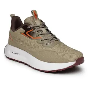 JQR UP Rise Beige Sports Shoe for Men | Breathable Mesh | Shock Absorption | Non-Slip | Lightweight & Comfortable | Stylish & Durable for Gym, Walking, Jogging & Casual Use for Everyday Wear