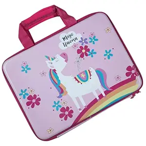 GrabSmart nicorn Multi-Layer Large Capacity Hardtop Bag for Tablet/iPad with Compartment for Kids Cosmetic Holder Laptop Bag