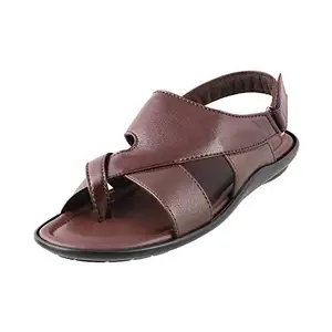 Mochi Men Maron Leather Sandals (18-724-44-45-Maron) Size (Euro45/Uk11)