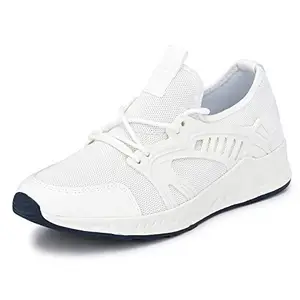 Klepe Men White Running Shoes-9 UK (43 EU) (10 US) (KP832/WHT)
