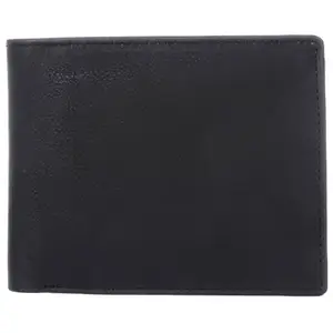 BLU WHALE Genuine Leather Black Men's Wallet