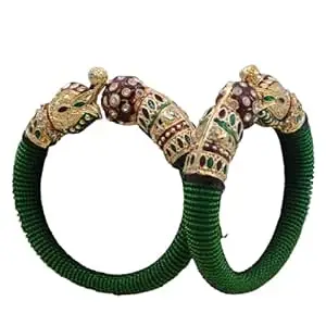 PARI BORAH Free Size Moti Kada Bangles for Women | Pearl Beaded Traditional Kada | Gold Plated Ethnic Bracelet Set