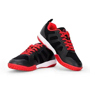 Li-Ning Ultra Max Non-Marking Cushion Badminton Shoe (Black/Red, 6UK)