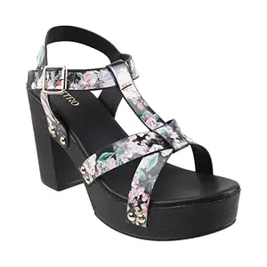 Metro Womens Synthetic Black Sandals (Size (6 UK (39 EU))