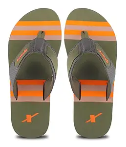 Sparx Men SFG-66 Olive Neon Orange Flip Flops (SF0066G_OLNO_0010)
