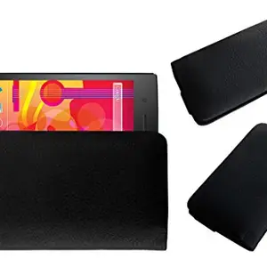 ACM Rich Leather Soft Case Compatible with Karbonn Titanium S30 Desire Mobile Handpouch Cover Carry Black