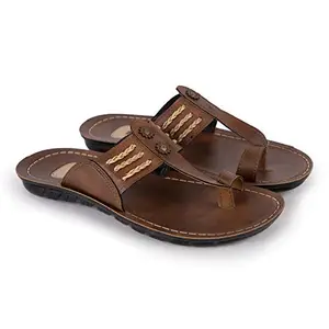 PU-SPM Men's Casual Daily Sandals and Floaters (Tan)