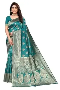 Shasmi Women's Banarasi Saree Pure Kanjivaram Silk Saree Soft new ladies 2026 Design Wear Pattu Sarees Latest Cotton Party Sari collections With Blouse Piece for Wedding sadi (PARI 63)