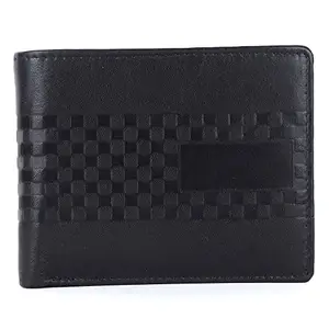 Leather Junction Black Genuine Leather Wallet for Men RFID Blocking (14076000)