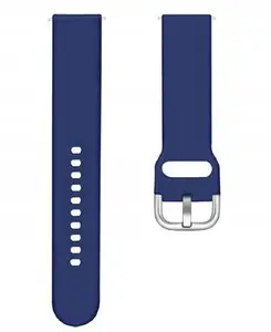 GadgetGravity Hub Navy Blue Strap Silicone 20 mm Replacement Watch Strap with Metal Buckle Compatible with Boat Xtend,Noise Pulse Go Buzz, Fireboltt Phoenix, Fireboltt Rage, Watch Strap with Pins