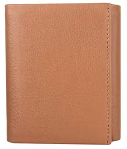 Men Brown Pure Leather RFID Wallet 7 Card Slot 2 Note Compartment Saiqa2060