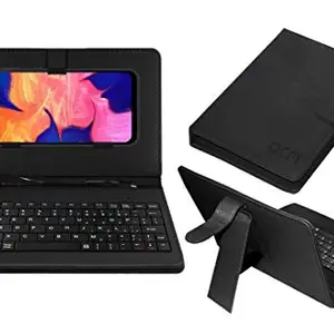 ACM Keyboard Case Compatible with Samsung Galaxy A10 Mobile Flip Cover Stand Plug & Play Device for Study & Gaming Black