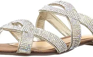 Catwalk Women's Golden Flat Slip ons Gold Fashion Slippers-5 UK (37 EU) (7 US) (4345)