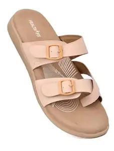 HEALTH FIT EXTRA SOFT Women's Comfortable Memory Foam Doctor Slippers/Flip-Flops|Fashionable Casual & Stylish|Lightweight & Breathable|Outdoor Synthetic Casual Chappals Sandals Ladies & Girls HF30