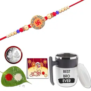 Anshri Rakhi with Mug, Rakhi for Brother, Rakhi Combo,Rakhi with Gift Mug,Rakhi Set,Degine Mug 0015