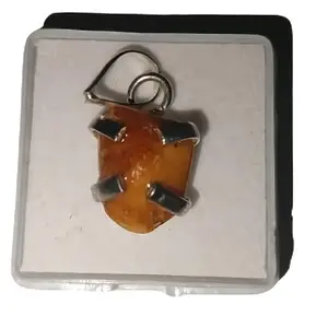 Natural Mach Mani Stone Steel Pendant (10.00CT) With Lab Certificate Stone, Unlimited Money, Black Magic, Kaalsarp Dosh, Increase in Business