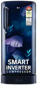 LG 185 L 5 Star Direct Cool Smart Inverter Compressor Single Door Refrigerator (GL-D201ABIU, Blue ILAN, Moist N Fresh, Auto Smart Connect with Base Stand Drawer)