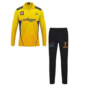 CSK MS Dhoni 7 Official chennai Cricket Team Jersey with Black Shorts 2024 for - Boys & Men(Medium 38,Multicolor-4)