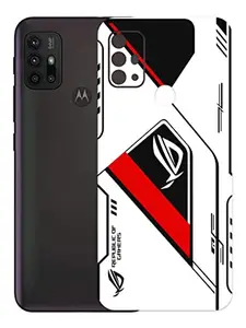 AtOdds - Moto G30 Mobile Back Skin Rear Screen Guard Protector Film Wrap (Only for Back & Camera) (Rog Red)