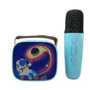 Ramokdu Karaoke Machine for Kids, Portable Bluetooth Speaker with Wireless Microphone