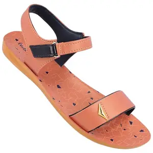WALKAROO WL7749 Womens Fashion Sandals for Casual Wear and Regular use - Peach