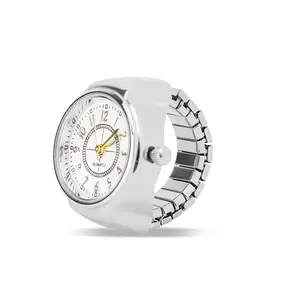 Fashion Frill Analog Finger Ring Watch | Stainless Steel Ring | Silver Rings For Women | Strachable Rings For Women Stylish For Gift