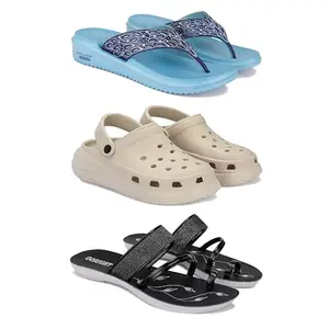 Women's Comfortable Sandal,Casual Lightweight Sandal for Everyday Wear | BT-(3-COMBO)-1888-OO1-1946-7-EURO-38