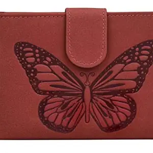URBAN FOREST Celia Red Leather Wallet for Women