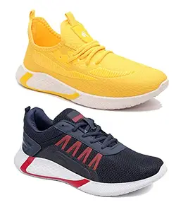 Axter Men's (9369-9311) Multicolor Casual Sports Running Shoes 7 UK (Set of 2 Pair)