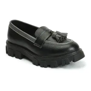 ELLE Decoration Elle Women's Slip-On Loafers Colour-Black, Size-UK 5