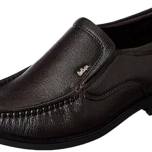 Lee Cooper LC1474E2R Men’s Lightweight Leather Shoes | Comfortable, Stylish Slip-On Formal Footwear for Office, Business Brown