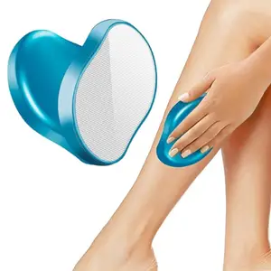 KAIEHONG Crystal Hair Eraser, Hair Removal Tool for Arms Legs and Back Epilator Painless Hair Removal Exfoliation Reusable & Washable- Blue