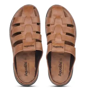 Aqualite Men PS-0015 Sandal, Black/Tan, 10 UK/India