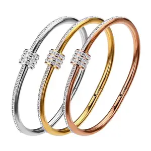 MIAMI bracelet for women Bangles for women Anti Tarnish Stylish Adjustable Bracelet for girls rose gold Kada for Women Accessories Anti Tarnish Jewellery Stainless Steel Cuff Bracelet gifts Combo
