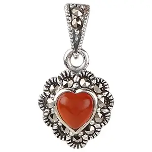 Ananth Jewels Somma 925 BIS Hallmarked Silver Made with Swarovski Marcasite Pendant for Women