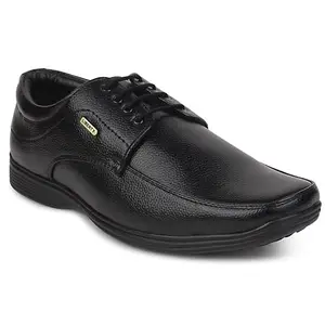 Liberty Fortune R573-05 Formal Lacing Derby Shoes for Men with PVC Sole | Suitable for Wedding Office Wear | Durable Lightweight and Cushioned Footbed | Shock Absorption (Black 43EU)
