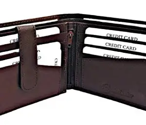 AIRSKY® Brand Genuine 100% Leather Men's Wallet (Brown)