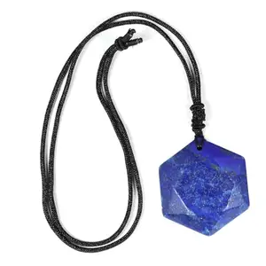 Reiki Crystal Products AAA Lapis Lazuli Pendant Natural Reiki Healing Crystal Stone Locket for Men & Women