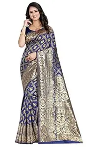 Shasmi Women's Banarasi Saree Pure Kanjivaram Silk Saree Soft new ladies 2026 Design Wear Pattu Sarees Latest Cotton Party Sari collections With Blouse Piece for Wedding sadi (SAM SAN 9017)