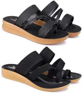 BERSACHE Extra Soft Classic Casual Slippers for Women with Regular wear | Ultra Soft & Flexibility Technology | HT-Slipper(Com)-6160-6140 Multicolor