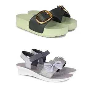 sandal for Women's,slip-ons,quality casaul sandals for Women's GRP-SAN-(2-COMBO)-1997-1971-7-EURO-38