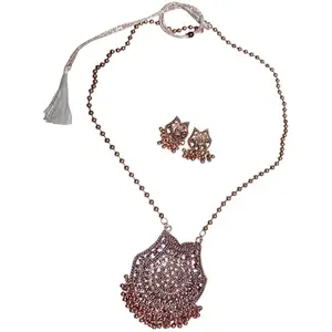 Copper Long Necklace Set Traditional