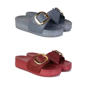 Women's Sandals | Lightweight Wear| Stylish & Easy to Wear For Women'S PCV-SAN-(2-COMBO)-1998-1996-7-EURO-38