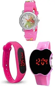 SS TRADERS S S Traders Digital & Analogue Combo Watch for Boys & Girls (Pack of-3)