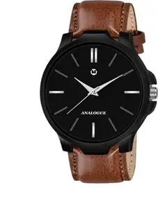 Kartik Times Analogue Casual and Formal Watch Day & Date | Water Resistent | Stainless Steel |Leather Band | Ideal for Anniversary and Wedding Gift Brown
