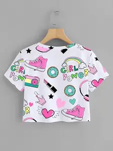 Trendy Lipstick Printed Women?s T-Shirt- White