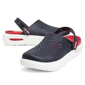 DOCTOR FEEL SOFT Men Platform Clogs with Adjustable Back Strap | Lightweight EVA Cushioned Sole | Breathable Anti-Slip Everyday Wear Footwear for Indoor & Outdoor Use
