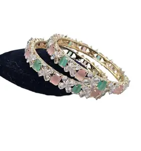 Pastel Bloom Bangles Ethnic Handmade Jewelry for Women Girls | Wedding Party Festive Bangles | Traditional Elegant Accessories | Gift Item