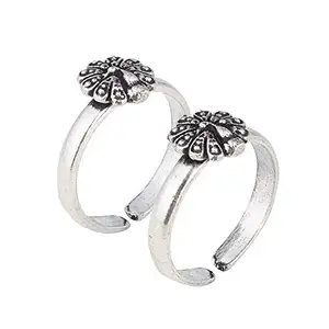 DHRUVS COLLECTION Exclusive 925 Pure Sterling Silver Oxidized Toe Ring (Thai Trend) For Girls And Women (Bichhiya)